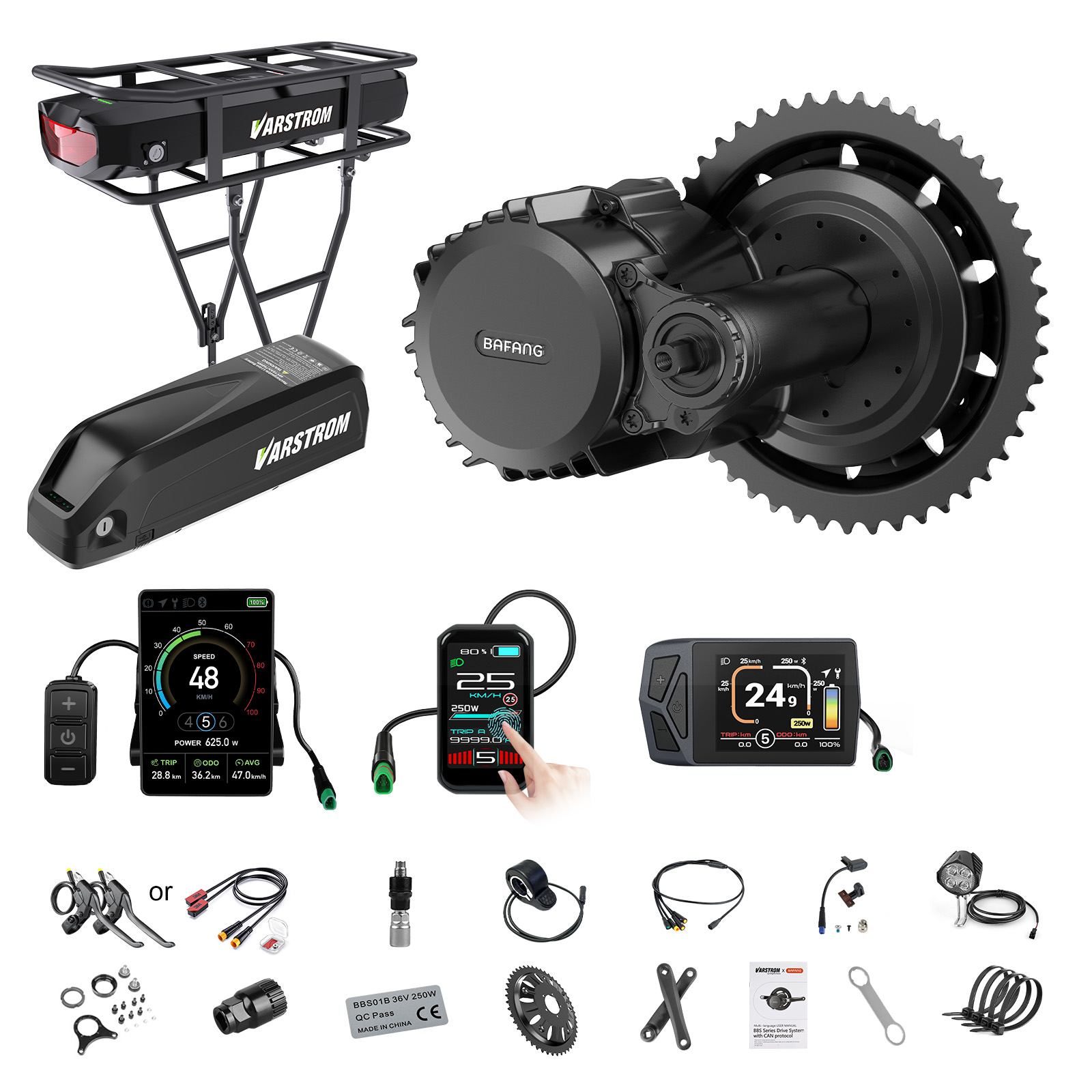 Torque Sensor Mid Drive Motor Kit - [Pengiriman AS] Motor Bafang 750W 48V