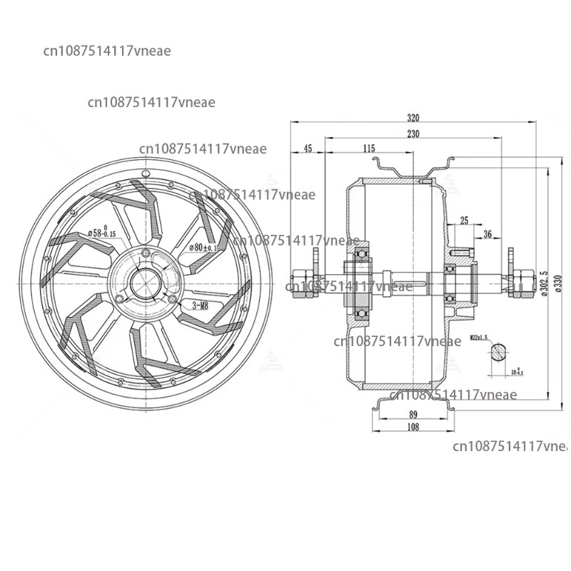 Motor 12000W 12x3.5 inci QS260 - 12000W Electric Motorcycle Hub Motor ulasan dan harga