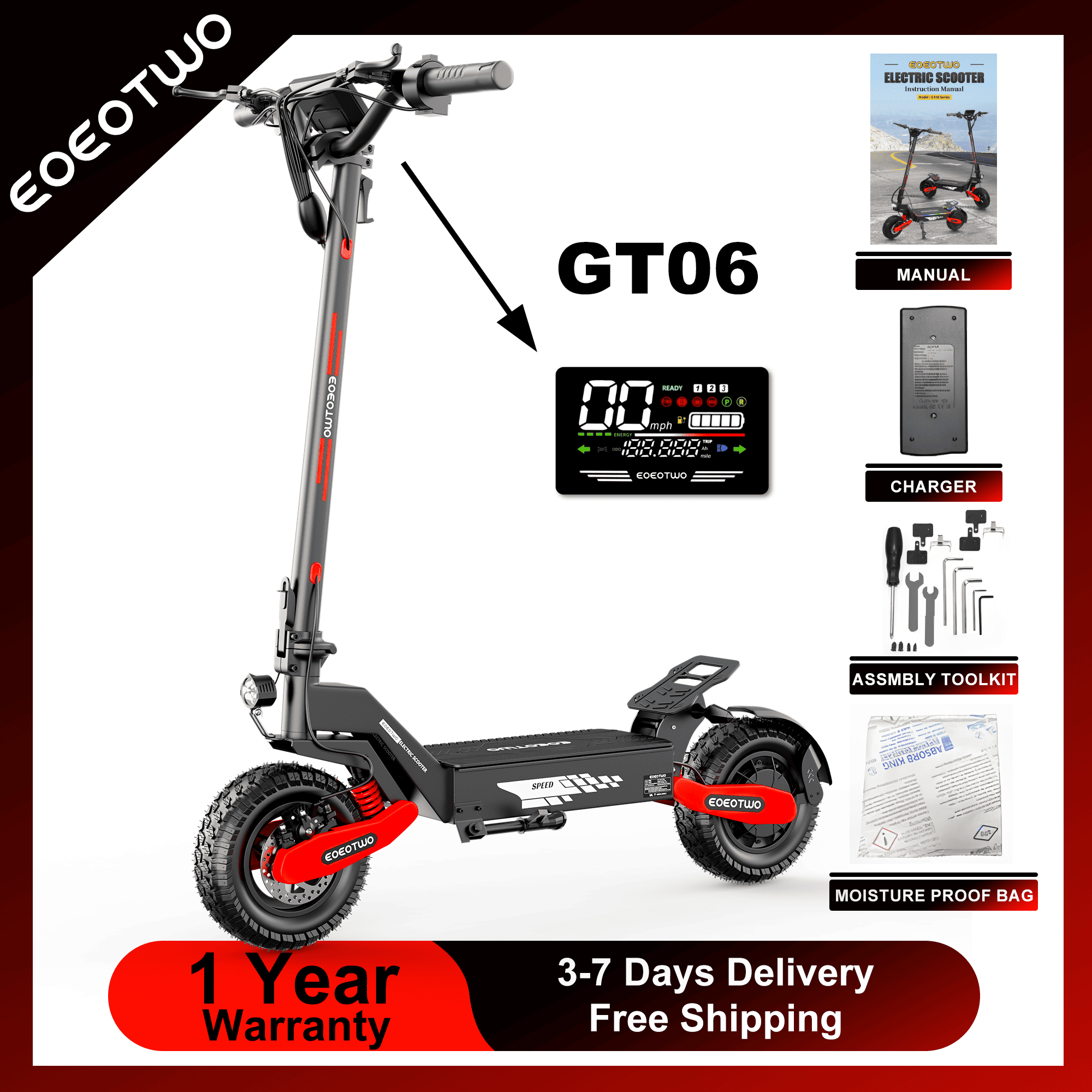 Skuter Listrik EOEOTWO GT06 un - Dual Motor Ebike Kit 2000W ulasan dan harga