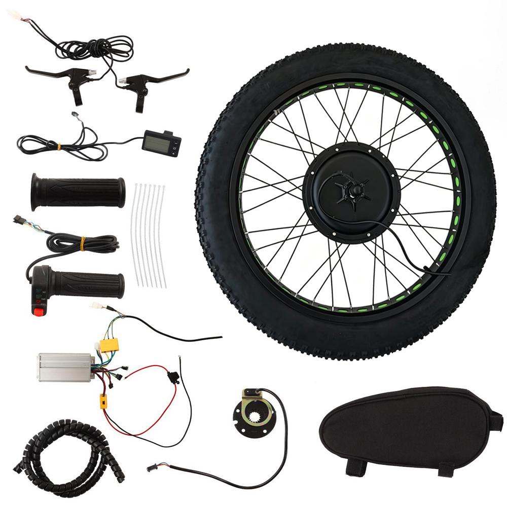 Kit Konversi Roda Depan E-Bike - Fat Tire Electric Bike Conversion Kit 1500W ulasan dan harga