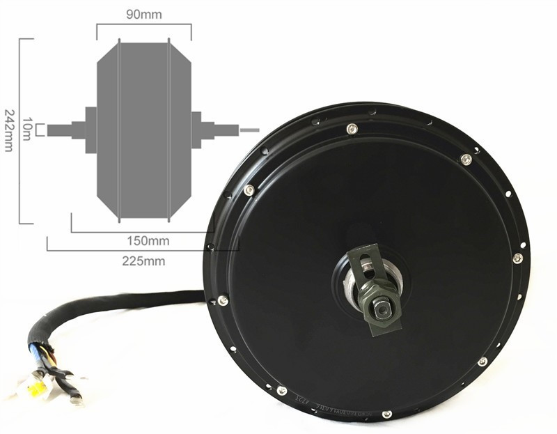QS205 V3 48-72V 5000W 3.5T/5T  - 5000W Hub Motor Kit 72V ulasan dan harga